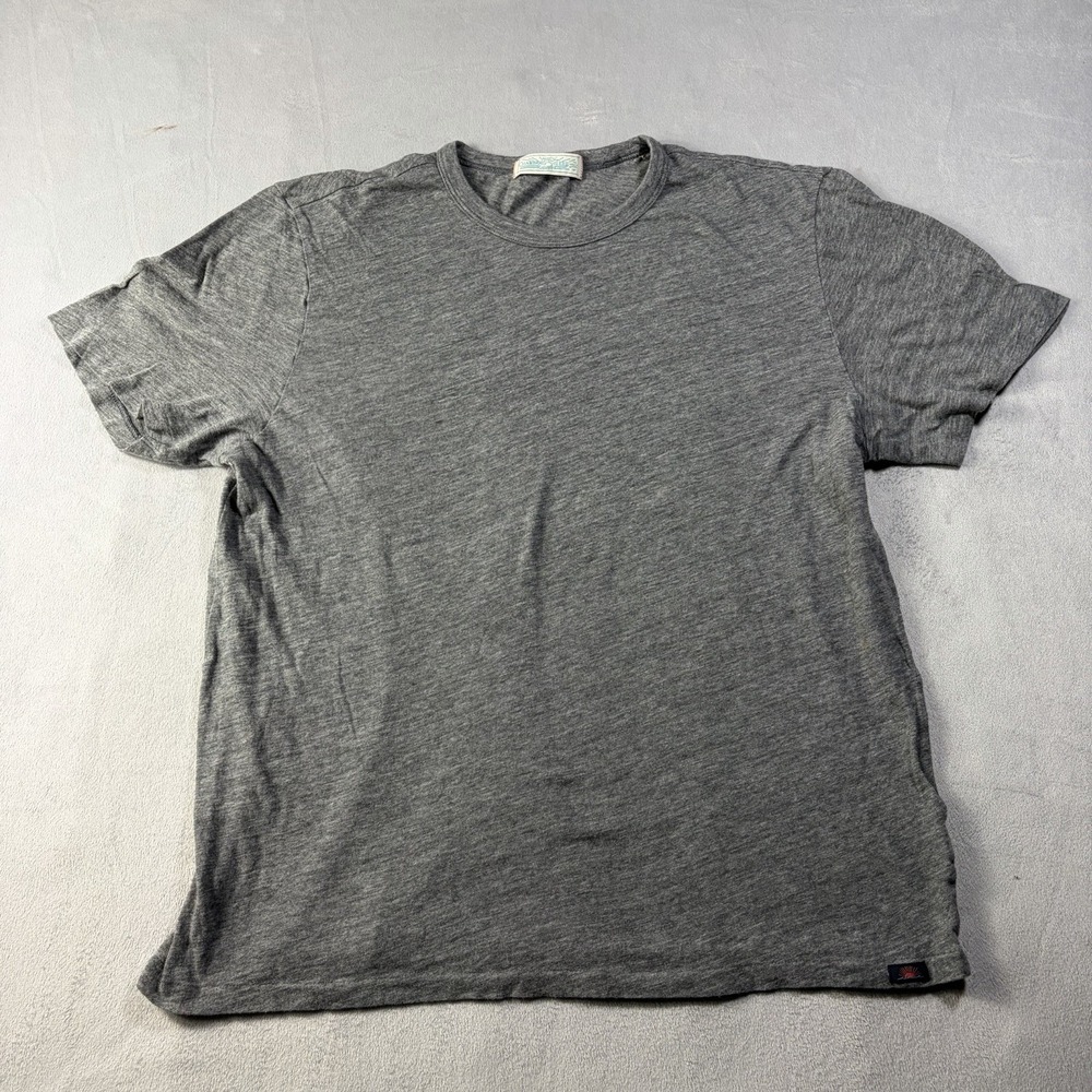 Faherty T Shirt Mens Size Large Gray Crew Chambray Tees Modal Casual Beach